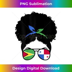 half guyanese half panamanian afro bun guyana panama mix - artistic sublimation digital file