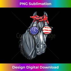 horse 4th of july horse graphic american flag - high-quality png sublimation download