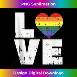 love retro rainbow heart gay lgbt pride month support 1 - vintage sublimation png download