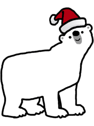 christmas polar bear