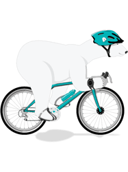 cycling polar bear