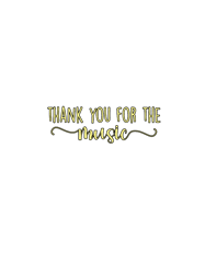 thank you for the music