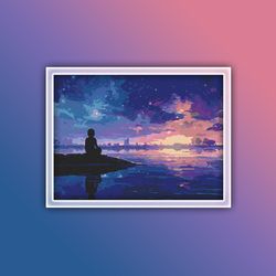 dreamy landscape 1 cross stitch pattern pdf instant download