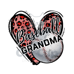 retro heart baseball grandma png sublimation