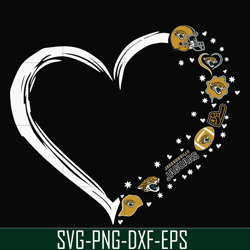 jacksonville jaguars heart svg, jaguars svg, png, dxf, eps digital file nnfl0103