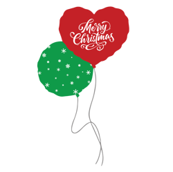 christmas balloon svg, merry christmas balloon svg, red balloon svg, green balloon svg, digital download