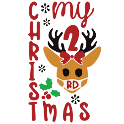 my 2nd christmas svg, reindeer svg, baby second christmas svg, baby xmas svg, christmas baby svg, digital download