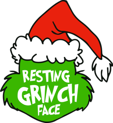 resting grinch face svg, grinch christmas svg, grinch face svg, santa grinch svg, grinch clipart, cartoon svg