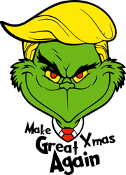 trump make great xmas again svg, grinch christmas svg, trump grinch face svg, grinch clipart, cartoon svg