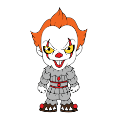 baby pennywise svg, chibi horror movie characters svg, horror movie svg, halloween characters svg, halloween svg