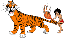 louie and shere khan png transparent images, disney villains png, jungle book png - digital file