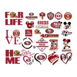san francisco 49ers bundle svg, san francisco 49ers logo svg, nfl football svg, sport logo svg, football logo svg