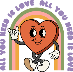 all you need is love svg, valentine's day svg, funny valentine's day sublimation design, retro valentine's day svg