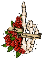 anti valentines club png, skeleton valentine's day sublimation design, valentine's day t-shirt design, retro valentine's