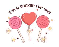 i'm a sucker for you png, valentine's day png, funny valentine's day sublimation design, retro valentine's day png