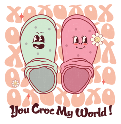 you croc my world png, valentine's day png, funny valentine's day sublimation design, retro valentine's day png