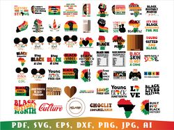 Black History Month Svg Bundle, African American Svg, Black History Svg, Melanin Svg, Digital Download