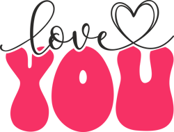 love you png, valentine's day png, love png, valentine's day t-shirt design, retro valentine's day png