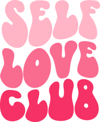 self love club png, valentine's day png, love png, valentine's day t-shirt design, retro valentine's day png