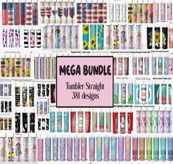 Sublimation Tumbler Bundle | Tumbler Mega Bundle | Tumbler Straight 381 Designs | Digital Download