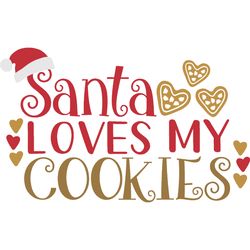 santa loves my cookies svg, christmas svg, merry christmas svg, christmas cookies svg, christmas tree svg, cut file