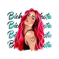 karol g red hair png, bichota karol g png, karol g png file, karol g tattoo svg, digital download-5