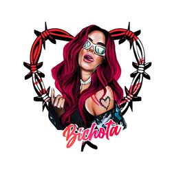 karol g red hair png, bichota karol g png, karol g png file, karol g tattoo svg, digital download-6