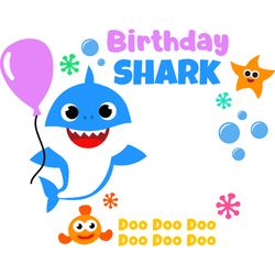 birthday shark svg, baby shark svg, baby shark clipart, shark clipart, shark svg, digital download-5
