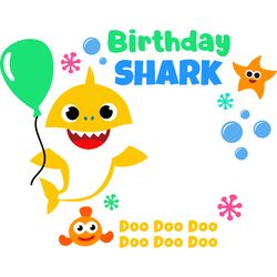 birthday shark svg, baby shark svg, baby shark clipart, shark clipart, shark svg, digital download-6