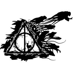 deathly hallows with shadow hunter svg, harry potter svg, harry potter movie svg, hogwarts svg, digital download
