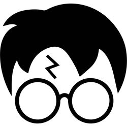 harry potter glasses head svg, harry potter svg, harry potter movie svg, hogwarts svg, digital download