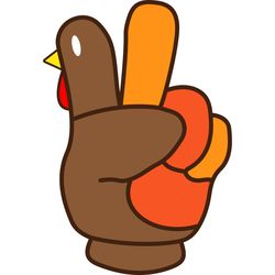 peace sign turkey hand cool svg, thankful svg, fall svg, thanksgiving svg, digital download