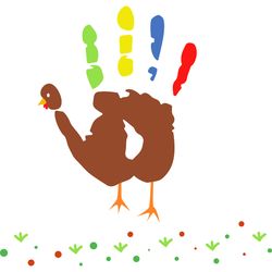 Turkey Handprint Happy Thanksgiving Svg, Thankful Svg, Fall Svg, Thanksgiving Svg, Digital Download