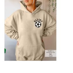 personalized soccer ball hoodie, soccer team hooded sweatshirt, customized soccer sweatshirt, sports sweatshirt, game da