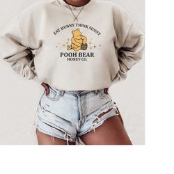 classic pooh bear honey co sweatshirt, minimalist sweatshirt, women sweatshirt