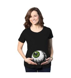 scary eyeball maternity shirt, halloween costume maternity shirt,