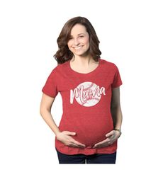 baseball mama maternity shirt, funny maternity shirt, baseball