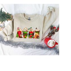 christmas coffee sweatshirt, christmas sweatshirt, christmas shirt, coffee lover gift worker winter christmas snowman la