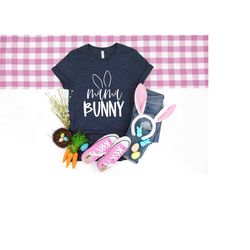 mama bunny and mini bunny t-shirts, cute easter day shirt, mother's day couple shirt, gift for mom, easter family matchi