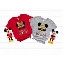 animal kingdom let's get wild family shirts, disney safari man woman kid baby shirt, disney safari group shirts, mickey