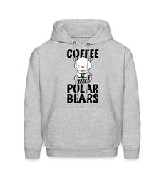 polar bear hoodie. polar bear gift. cute polar