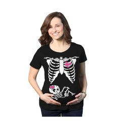 pregnant shirt skeleton baby girl, funny maternity shirt,