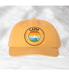 retro camp cap, mountain hat, camper family hat,