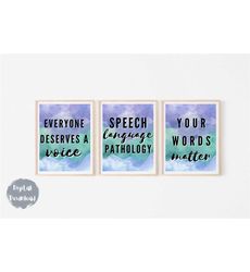 speech bundle, speech therapy poster, slp decor, speech