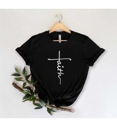 faith shirt, faith cross shirt, christian gift, faith