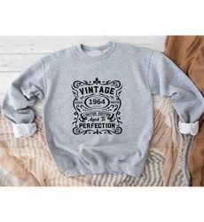 vintage 1964 birthday sweatshirt, grandpa birthday gift, 60th