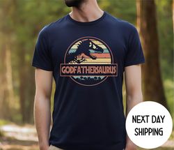 christmas gift for godfather, godfather saurus shirt, godfather gift