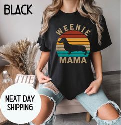 retro dachshund shirt, gift for dachshund lovers , dachshund mama gift, weenie dog mom shirt