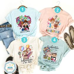 personalized adventure is out there disney pixar up carl ellie shirt, his ellie her carl couple up house balloon, wdw di