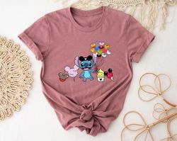 stitch shirt, disney shirt, stitch snacks shirt, stitch balloon shirt, disney snack shirt, disneyland shirt, disney